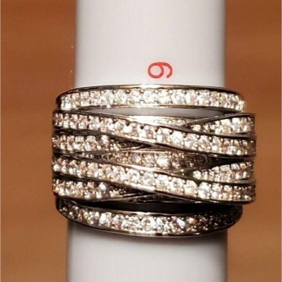 Silver Crossroads Diamond Ring A Must Have - Picture 6 of 8